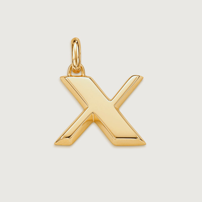 Shop Monica Vinader Alphabet Pendant X, Gold Vermeil On Silver