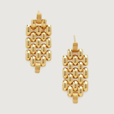 Shop Monica Vinader Gold Heirloom Chain Cocktail Earrings