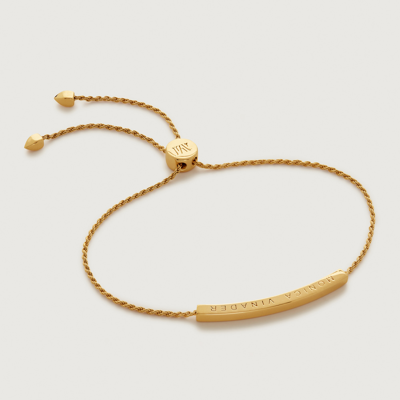 Shop Monica Vinader Gold Linear Mini Friendship Chain Bracelet