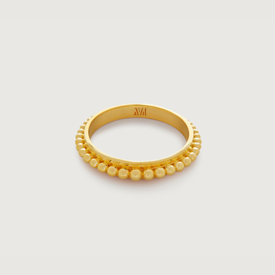 Shop Monica Vinader Gold Deia Beaded Stacking Ring