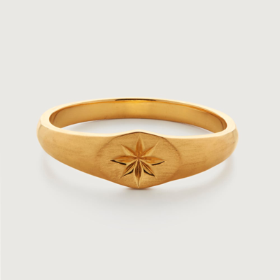 Shop Monica Vinader Gold Guiding Star Signet Ring