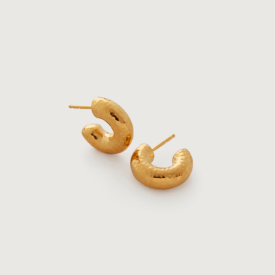 Shop Monica Vinader Gold Siren Muse Chunky Small Hoop Earrings