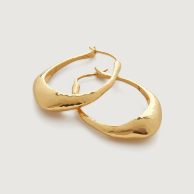Shop Monica Vinader Gold Deia Medium Hoop Earrings