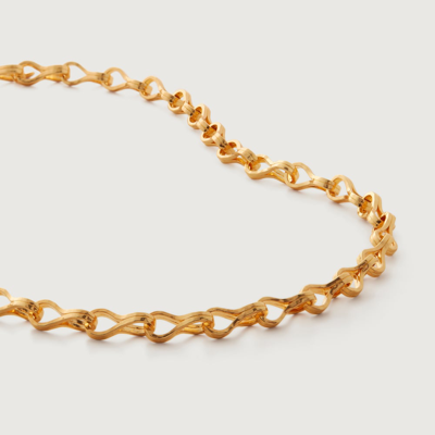 Shop Monica Vinader Gold Infinity Link Necklace Adjustable 50cm/20"
