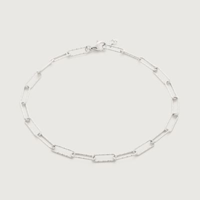 Shop Monica Vinader Sterling Silver Alta Textured Chain Bracelet