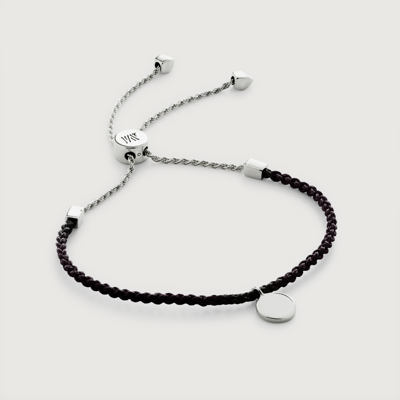 Shop Monica Vinader Sterling Silver Linear Disc Friendship Bracelet