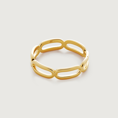 Shop Monica Vinader Gold Paperclip Stacking Ring