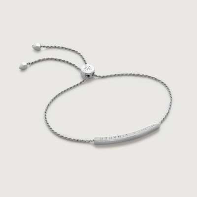Shop Monica Vinader Sterling Silver Linear Mini Friendship Chain Bracelet