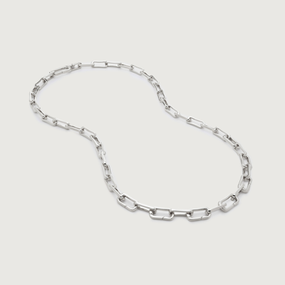 Shop Monica Vinader Sterling Silver Alta Capture Charm Necklace Adjustable 56cm/22'