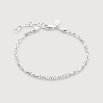 Shop Monica Vinader Sterling Silver Heirloom Woven Fine Chain Bracelet