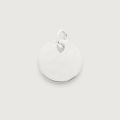 Monica Vinader Ziggy Hammered Sterling Silver Pendant Charm