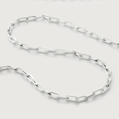 Shop Monica Vinader Sterling Silver Mini Paperclip Choker Necklace Adjustable 41cm/16'