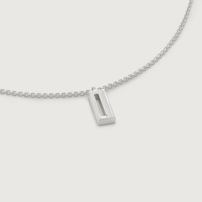 Shop Monica Vinader Sterling Silver Initial I Necklace Adjustable 41-46cm/16-18'