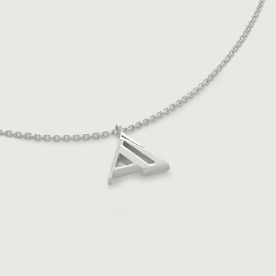 Shop Monica Vinader Sterling Silver Initial A Necklace Adjustable 41-46cm/16-18'
