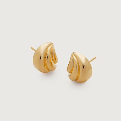 Shop Monica Vinader Gold Swirl Stud Earrings