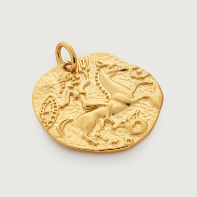 Shop Monica Vinader Gold Goddess Coin Pendant Charm