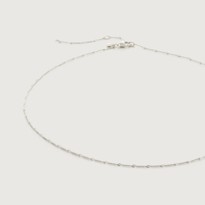 Shop Monica Vinader Sterling Silver Fine Twist Choker Necklace Adjustable 38-43cm/15-17'