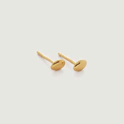 Shop Monica Vinader Gold Nura Mini Nugget Stud Earrings