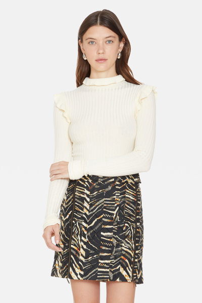 Marie Oliver Tinley Turtleneck Top In Whitecap In Whitecap