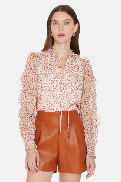 Shop Marie Oliver Hadley Blouse In Cosmo Dot