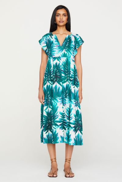 Marie Oliver Kara Midi Dress In Monstera