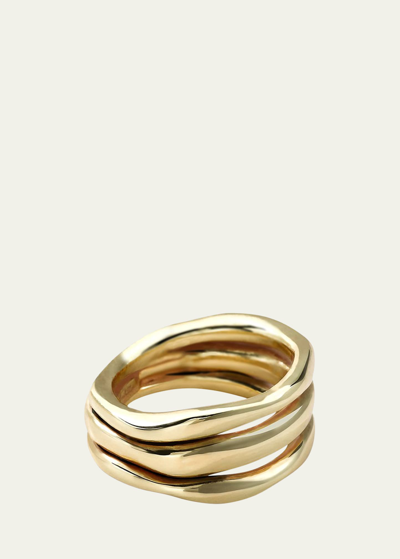 Shop Ippolita Smooth Squiggle Triple Band Ring In 18k Gold