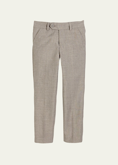 Shop Appaman Slim Suit Pants, Light Gray