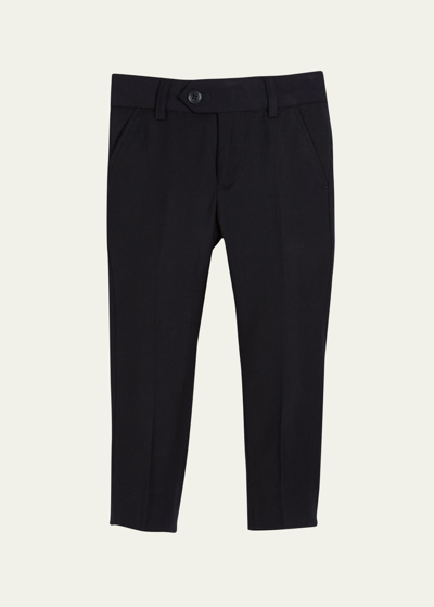 Shop Appaman Straight-leg Suit Pants, Navy