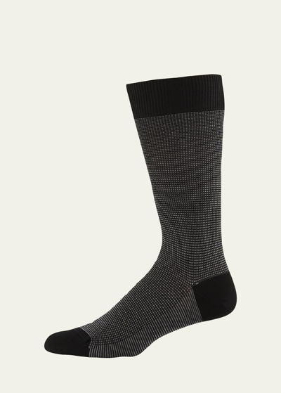 Shop Pantherella Mid-calf Birdseye Ankle Socks, Black