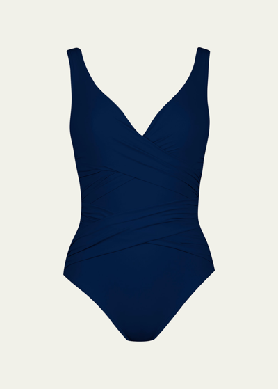 Shop Karla Colletto Criss-cross One-piece Swimsuit