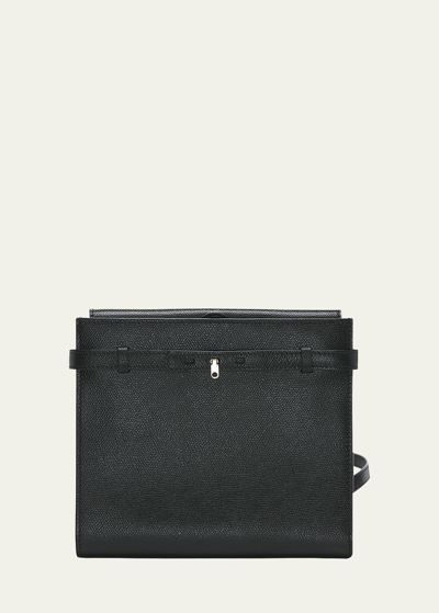 Shop Valextra B-tracollina Leather Shoulder Bag