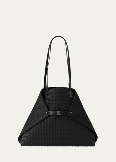 Shop Akris Ai Medium Techno Fabric Shoulder Bag