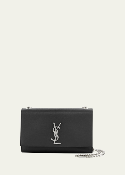 Shop Saint Laurent Kate Medium Ysl Crossbody Bag In Grained Leather