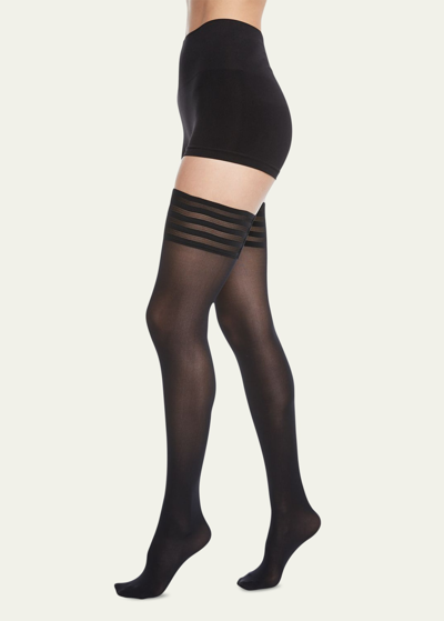 Shop Wolford Velvet De Luxe Stay-up Thigh Highs Stockings