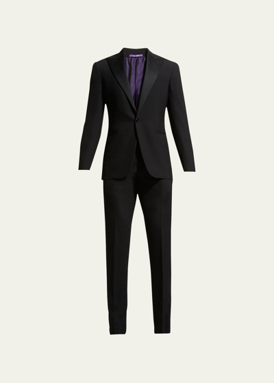 Shop Ralph Lauren Purple Label Men's Gregory Wool Barathea Peak Tuxedo