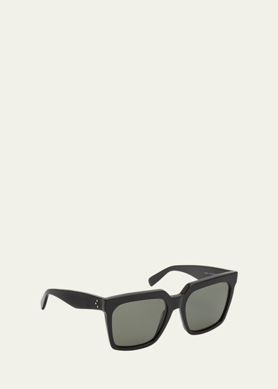 Shop Celine Square Acetate Sunglasses W/ Side Studs