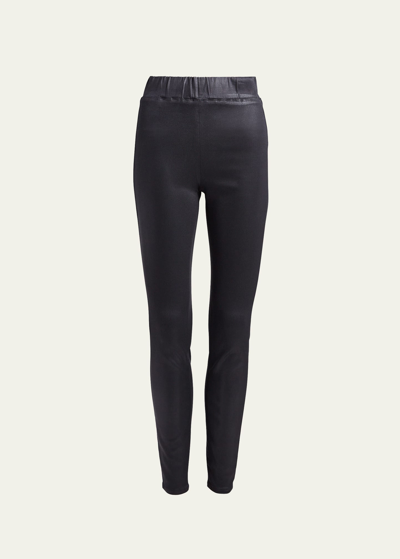 Shop L Agence Rochelle Coated Pull-on Jeans
