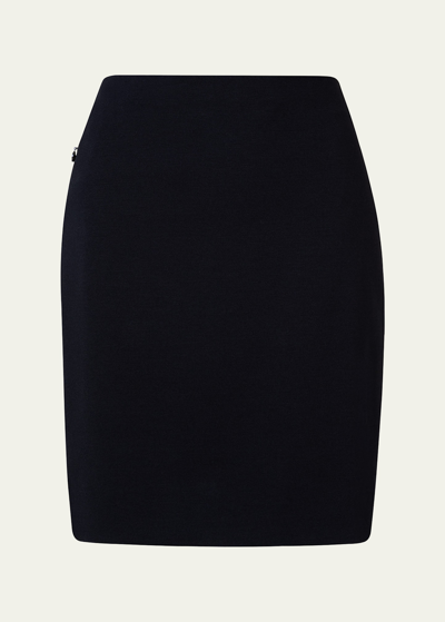 Shop Akris Punto Short Stretch-jersey Skirt, Black