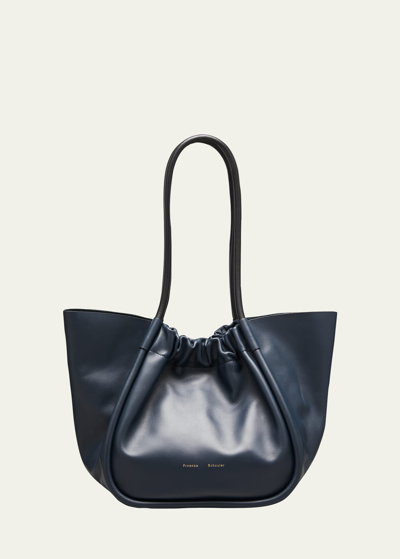 Shop Proenza Schouler Large Ruched Smooth Leather Tote Bag