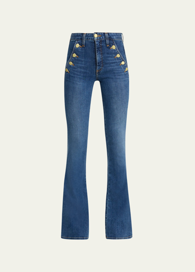 Shop Ramy Brook Helena Mid-rise Flare Jeans