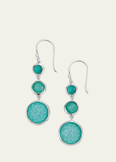 Shop Ippolita Lollitini 3-stone Drop Earrings In Sterling Silver