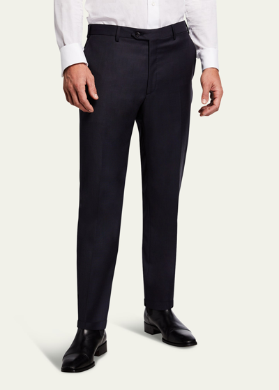 Shop Brioni Men's Tigulli Solid Wool Trousers