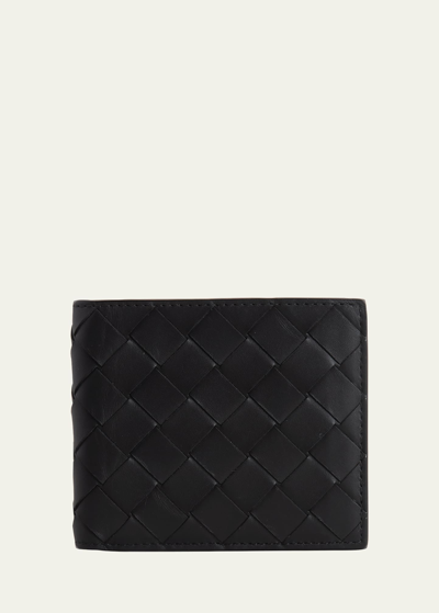 Shop Bottega Veneta Men's Intrecciato Leather Bifold Wallet