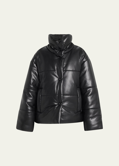 Shop Nanushka Hide Vegan Leather Puffer Jacket