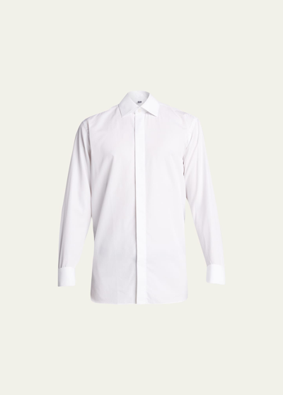 Shop Bergdorf Goodman Men's Formal Twill Fly-front Dress Shirt