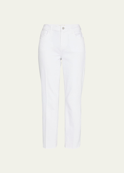 Shop L Agence Sada Slim Straight-leg Cropped Jeans