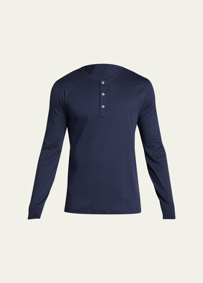 Shop Ralph Lauren Purple Label Men's Long-sleeve Henley Shirt