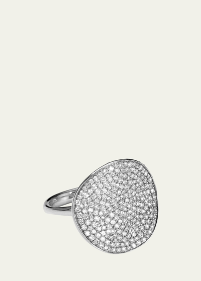 Shop Ippolita Large Flower Ring In Sterling Silver With Diamonds