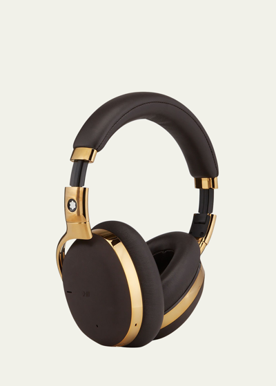 Shop Montblanc Mb 01 Over-ear Headphones, Gold/brown