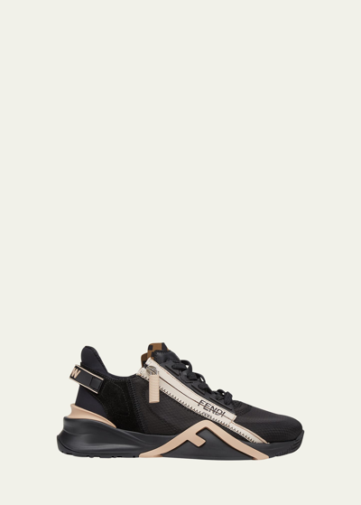 Shop Fendi Flow Side-zip Trainer Sneakers